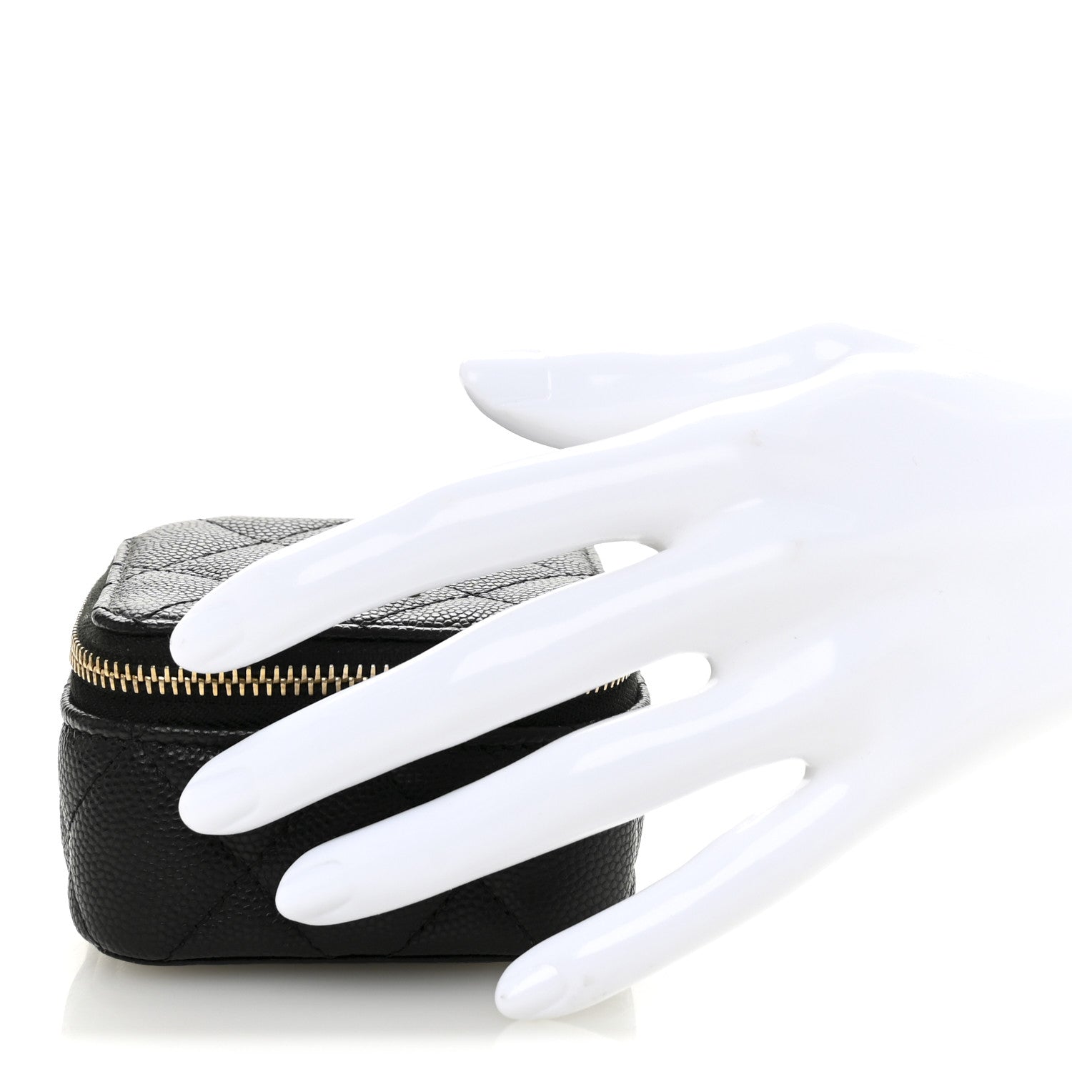 Chanel Caviar Quilted Jewelry Travel Case Black 2 of 7