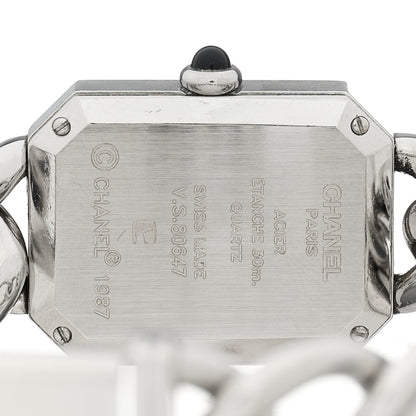 Chanel Stainless Steel 20mm Chain Premiere Quartz Watch Black XL 4 of 4