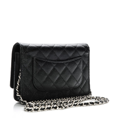 Chanel Caviar Quilted Wallet On Chain WOC Black 3 of 9