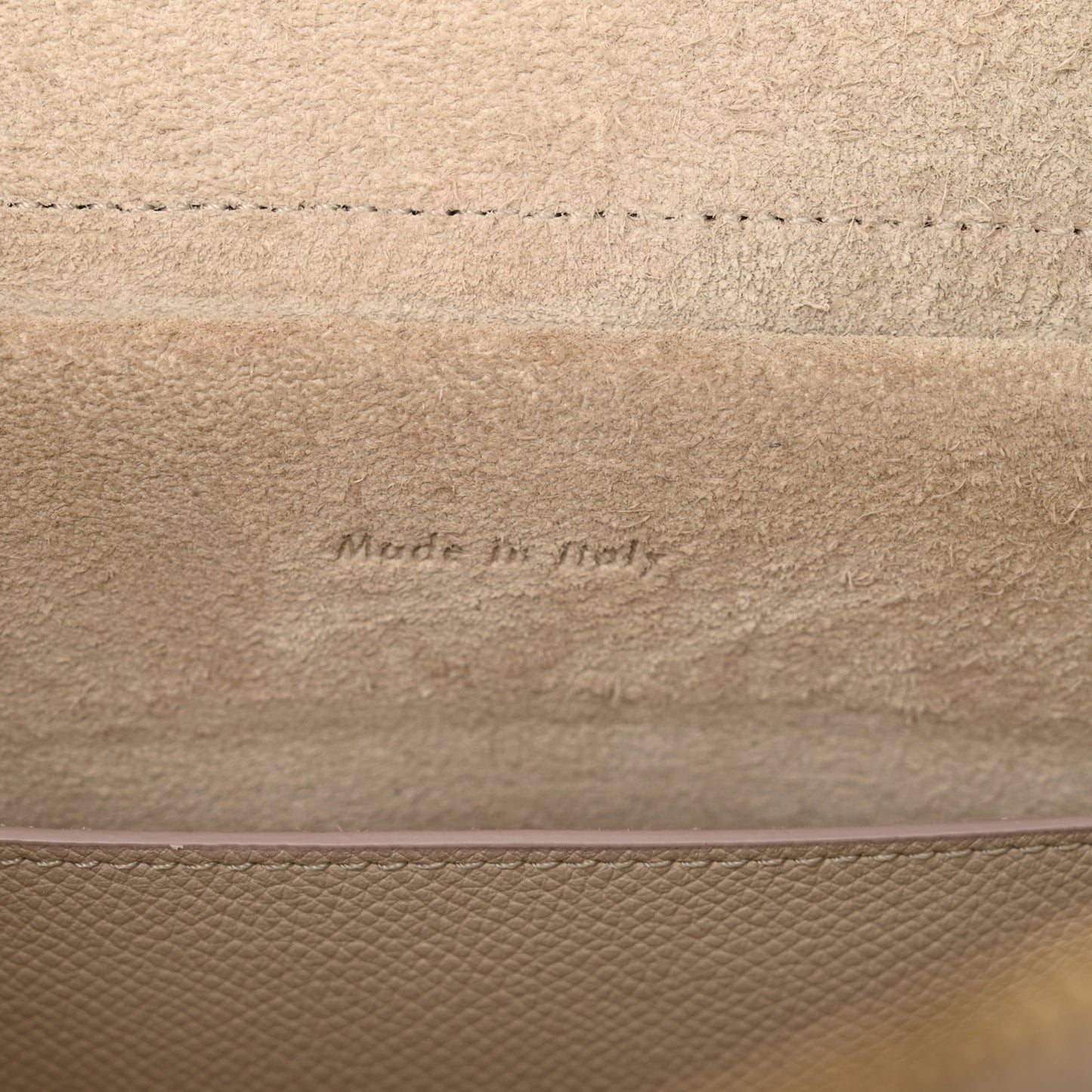 Grained Calfskin Micro Belt Bag Light Taupe