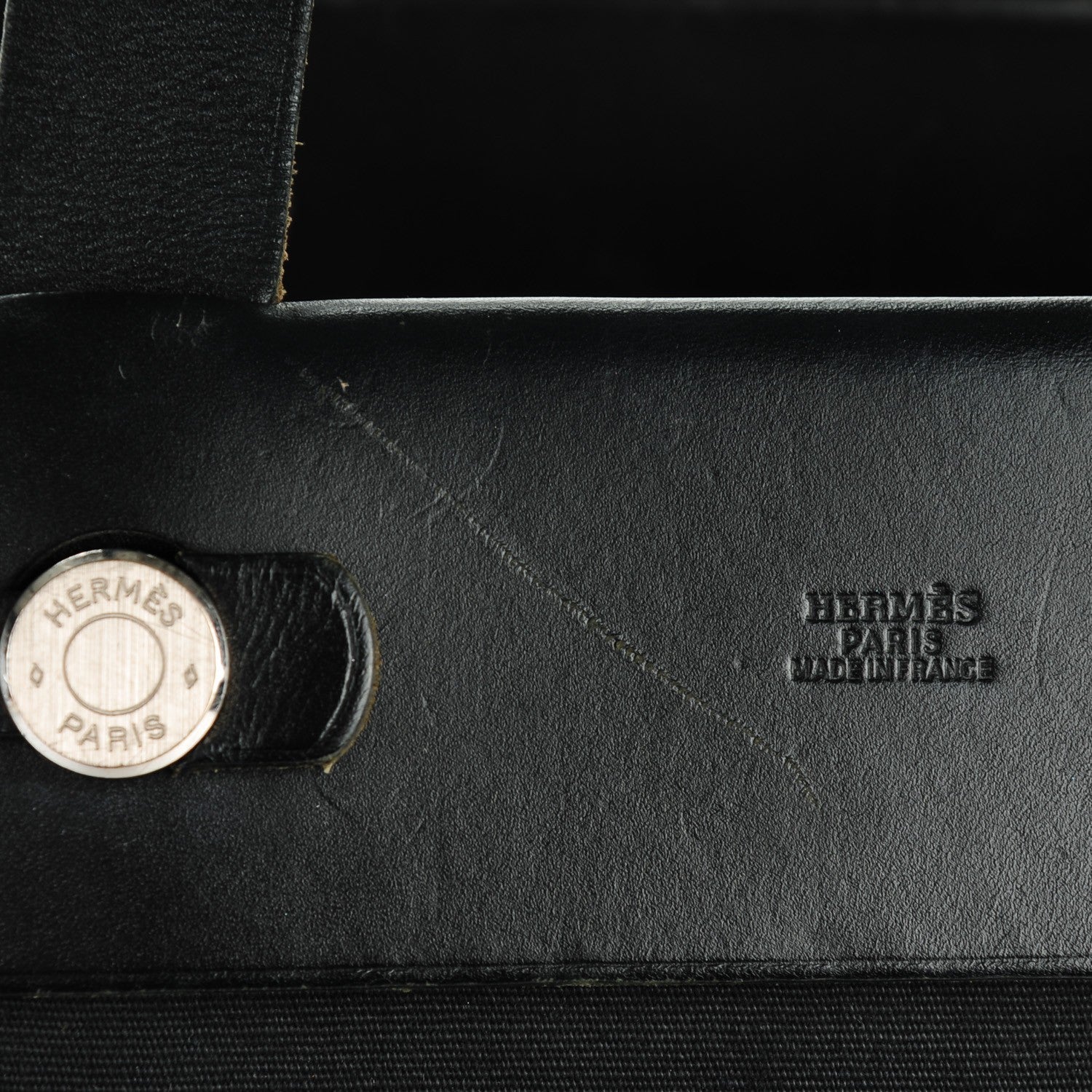 Hermes Toile Vache Hunter Herbag Cabas MM Black 9 of 12