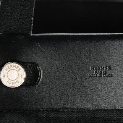 Hermes Toile Vache Hunter Herbag Cabas MM Black 9 of 12