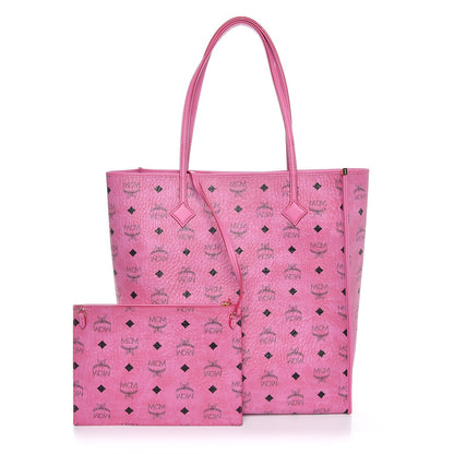 MCM Visetos Shopper Tote Pink 1 of 6