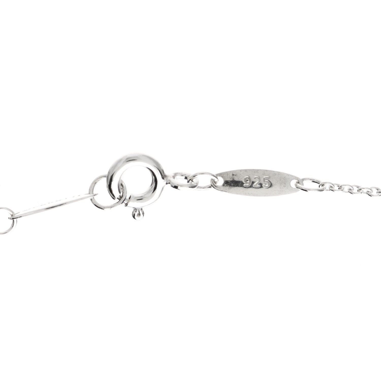 Tiffany Sterling Silver Diamond .09ctw Elsa Peretti Diamonds by the Yard Three Station Necklace 7 of 7