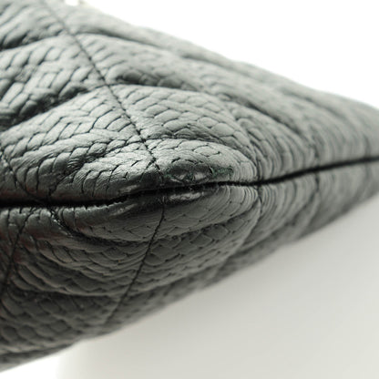 Chanel Woven Lambskin Quilted Cosmetic Pouch Black 8 of 9