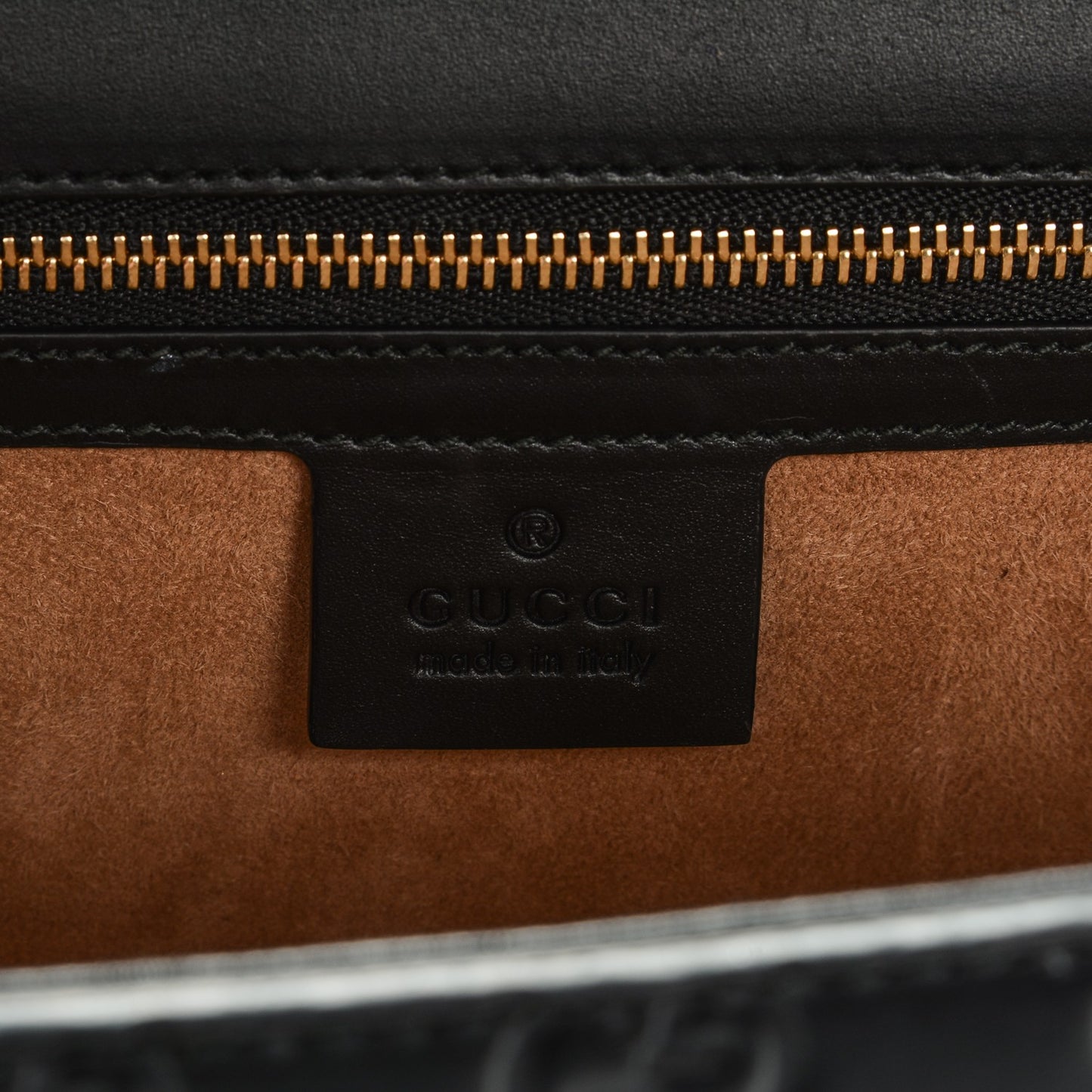 Guccissima Signature Medium Sylvie Top Handle Bag Black