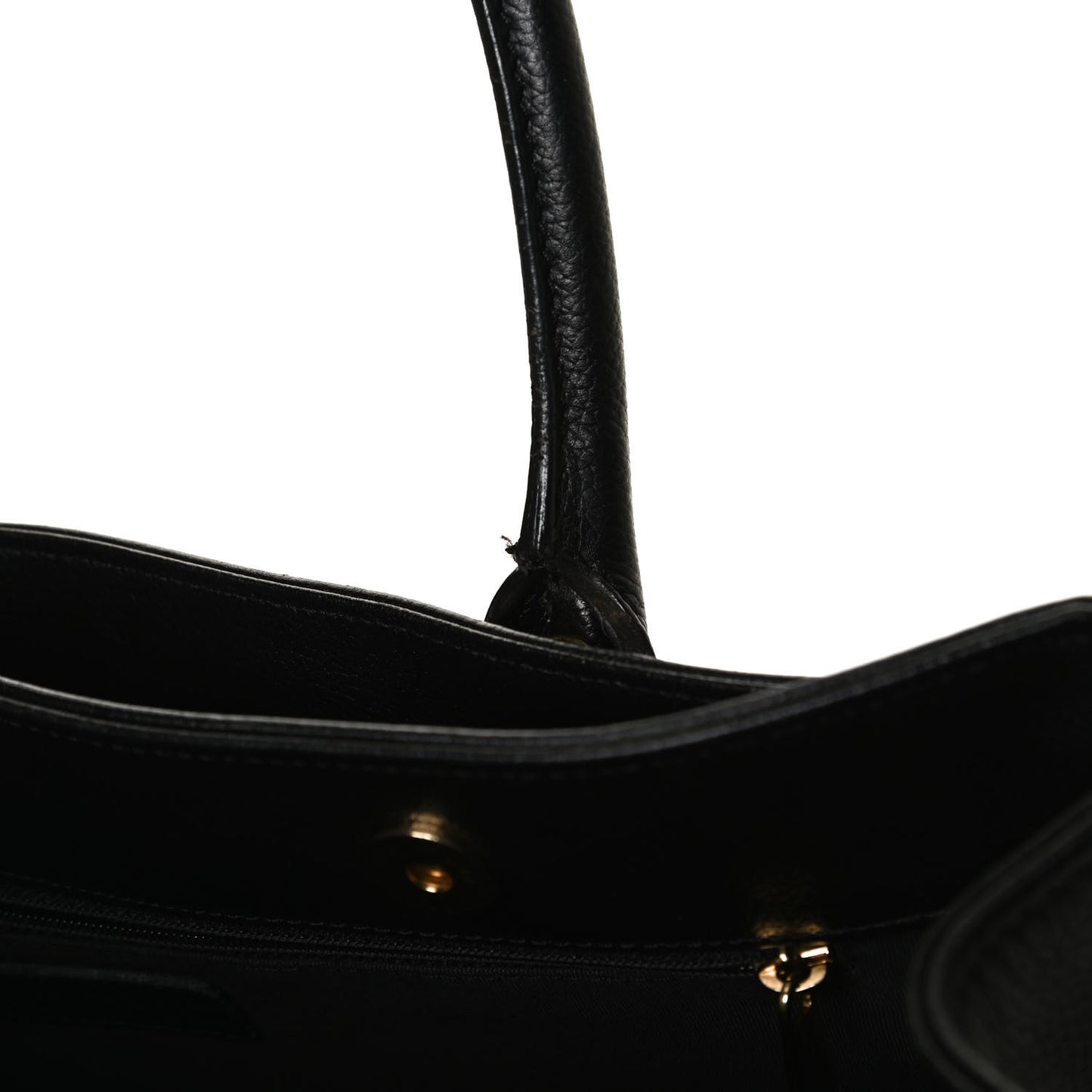 Calfskin Cerf Executive Shopper Tote Black