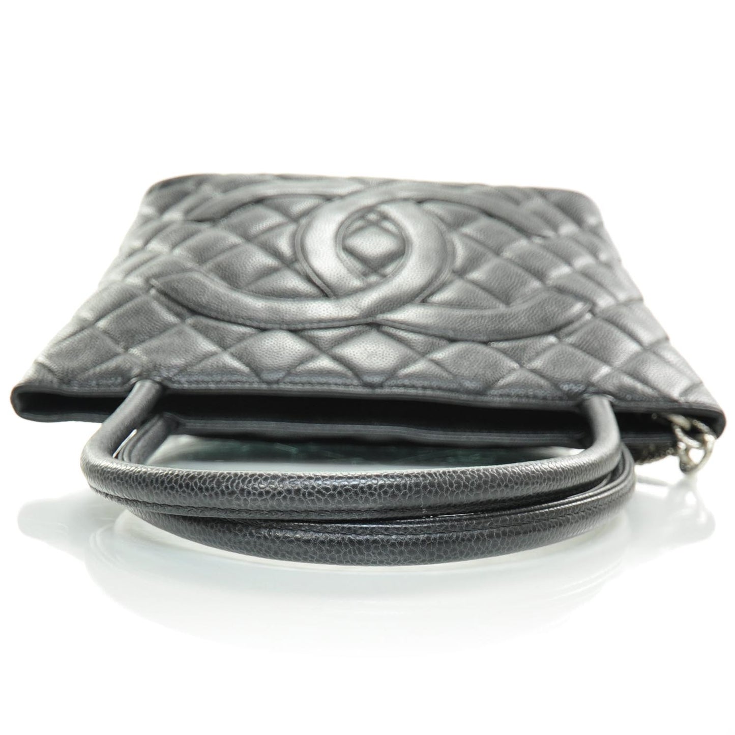 Caviar Quilted Medallion Tote Black