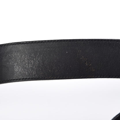 Gucci Textured Dollar Calfskin Nickel Double G 40mm Belt 85 34 Black 5 of 7