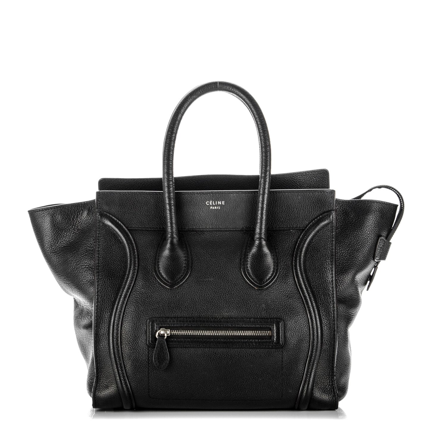 Drummed Calfskin Mini Luggage Black