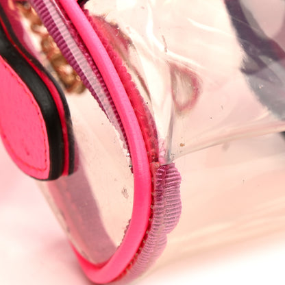 Gucci Vinyl Web Mini Ophidia Transparent Shoulder Bag Fluorescent Fuchsia 27 of 31