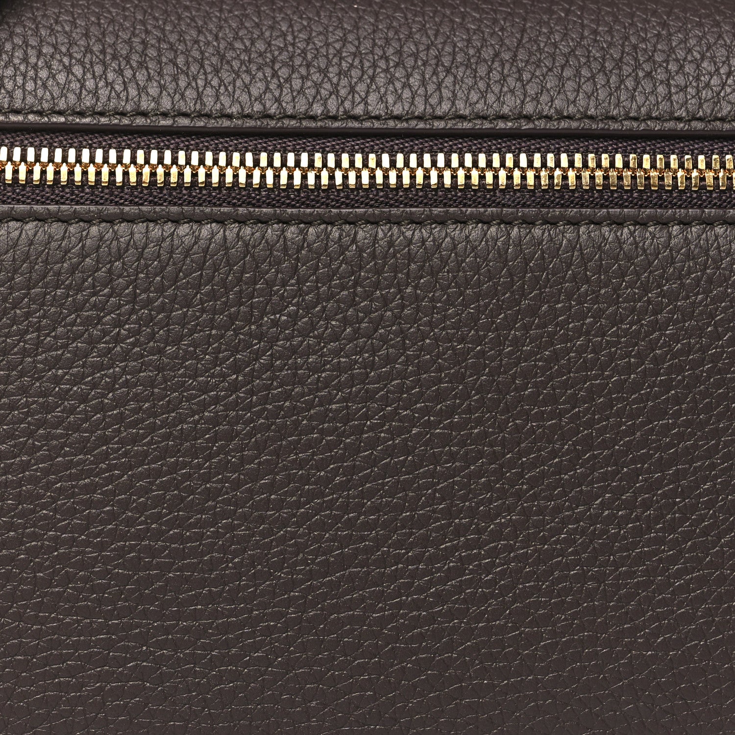 Loro Piana Grained Calfskin L19 Extra Pocket Pouch Dark Chocolate Liquorice 7 of 10