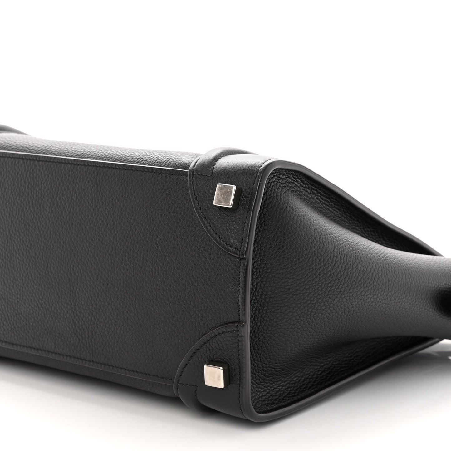 Drummed Calfskin Micro Luggage Black