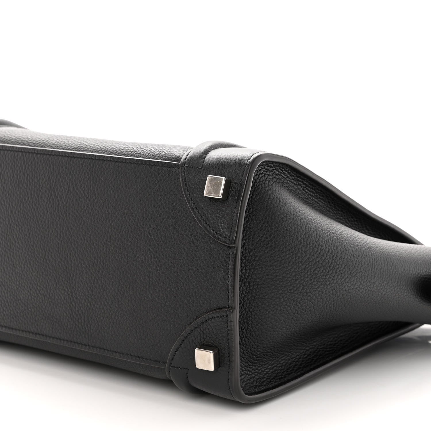 Celine Drummed Calfskin Micro Luggage Black 9 of 9