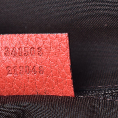 Gucci Dollar Calfskin Medium GG Charm Dome Satchel Sporting Red 8 of 12