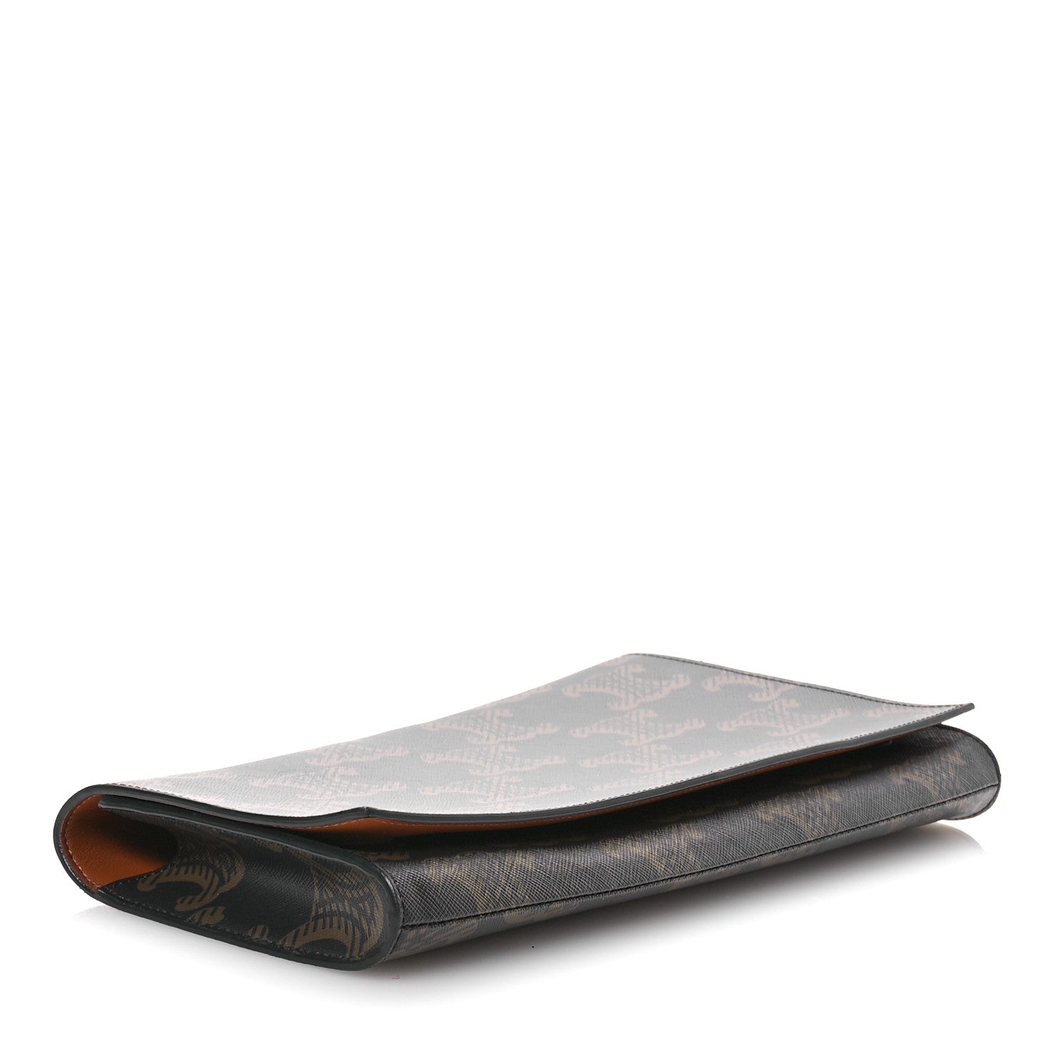 Celine Triomphe Canvas Asymmetric Clutch Tan 4 of 8