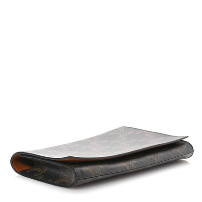 Celine Triomphe Canvas Asymmetric Clutch Tan 4 of 8