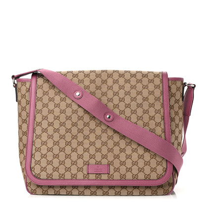 Gucci Monogram Convertible Diaper Bag Beige Peonia Flower 2 of 11