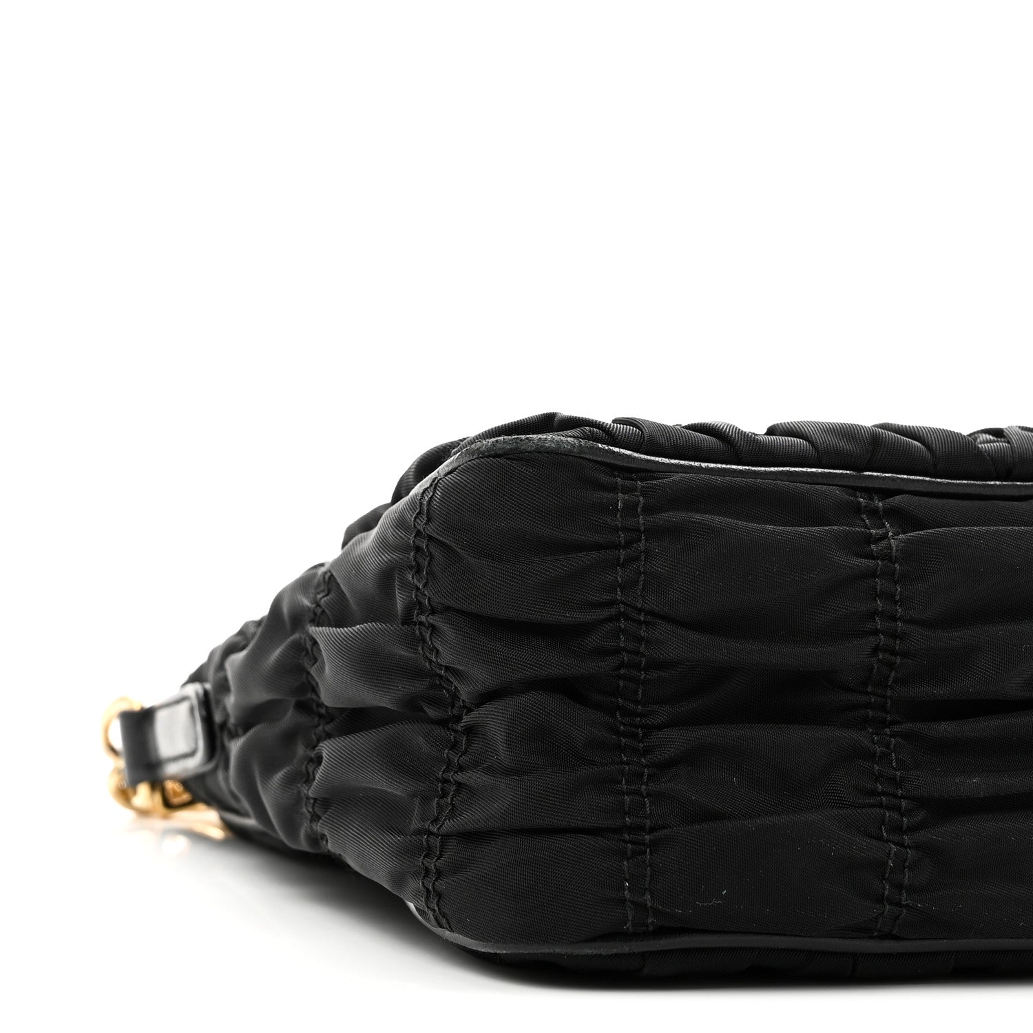 Prada Tessuto Nylon Gaufre Shoulder Bag Black 8 of 9