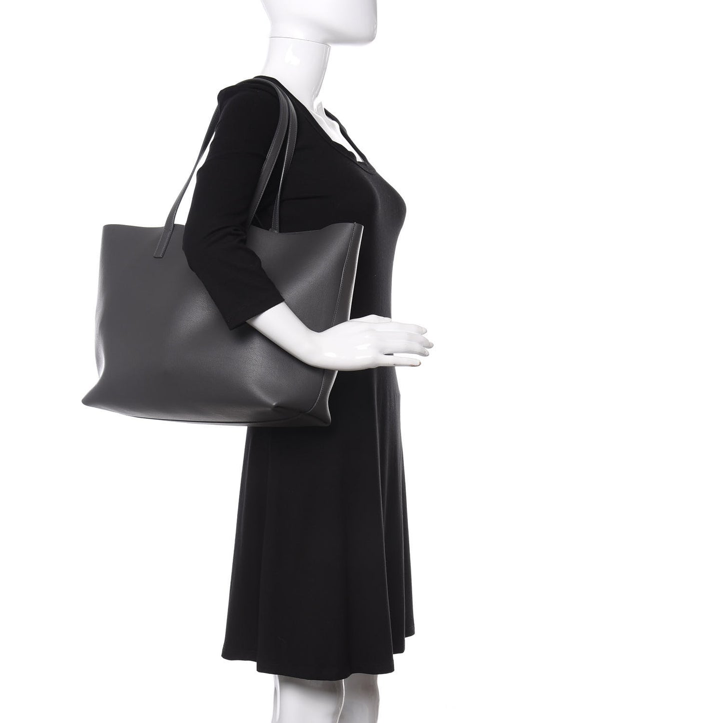 Calfskin Large Shopping Tote Storm