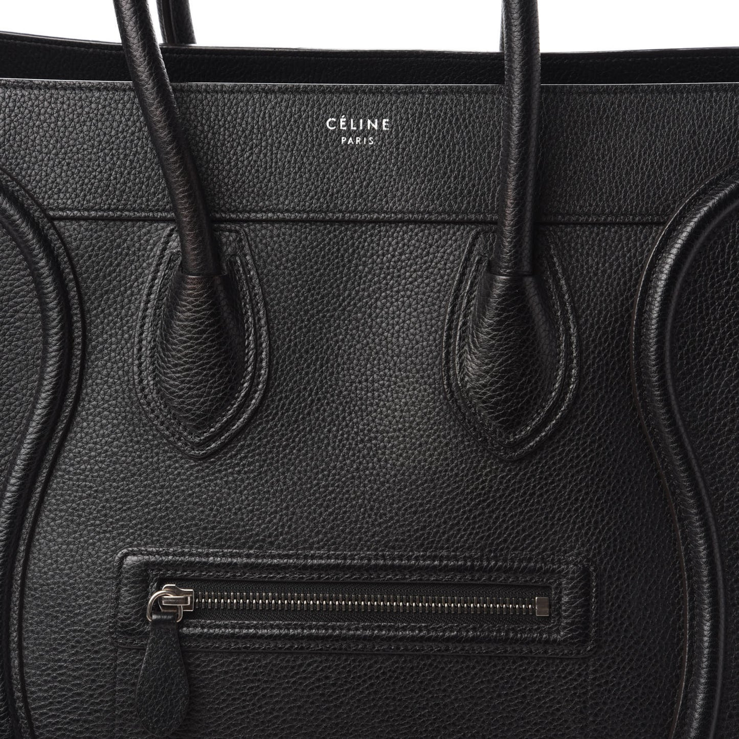 Drummed Calfskin Mini Luggage Black
