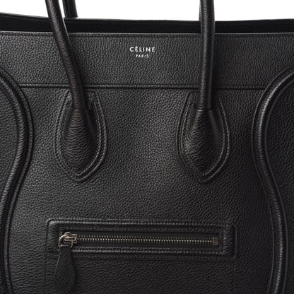 Celine Drummed Calfskin Mini Luggage Black 9 of 9