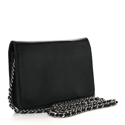 Chanel Caviar Timeless CC Wallet On Chain WOC Black 3 of 8