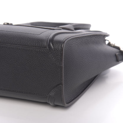 Celine Drummed Calfskin Nano Luggage Black 8 of 10