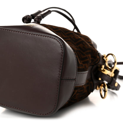 Fendi Suede Vitello King F is Fendi Micro FF Mini Mon Tresor Bucket Bag Sigaro Marrone Ebano 10 of 10