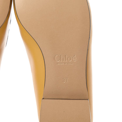 Chloe Semi Shiny Calfskin Suede C Loafer 37 Yellow 7 of 8