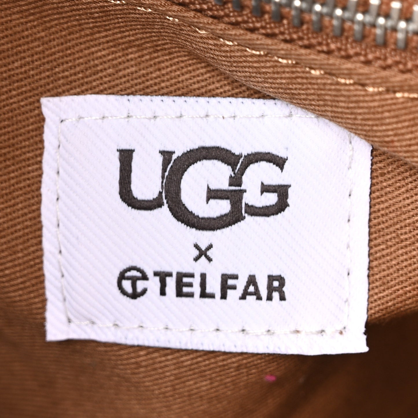 X UGG Suede Shearling Medium Shopping Bag Chestnut