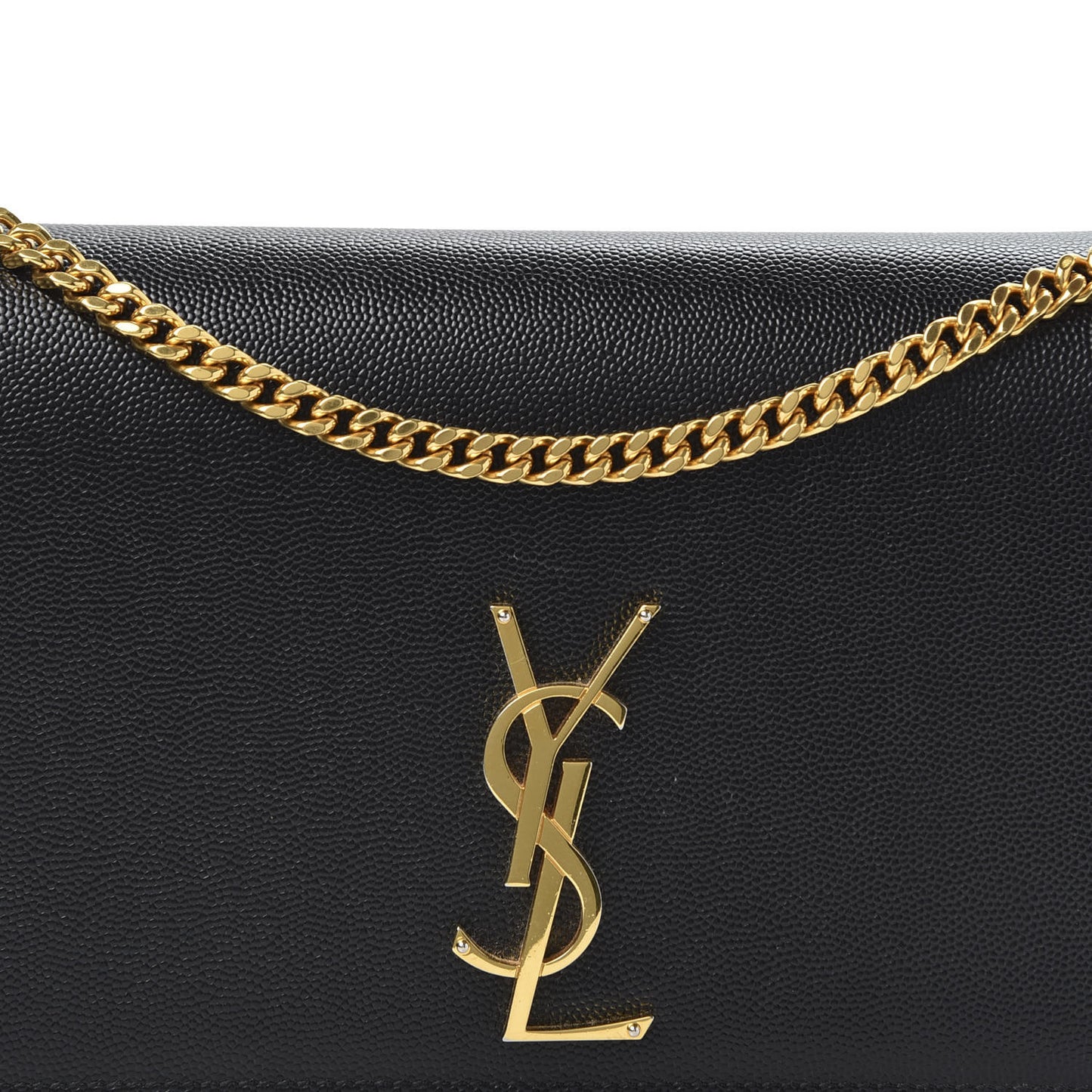 Grain De Poudre Medium Classic Monogram Kate Satchel Black