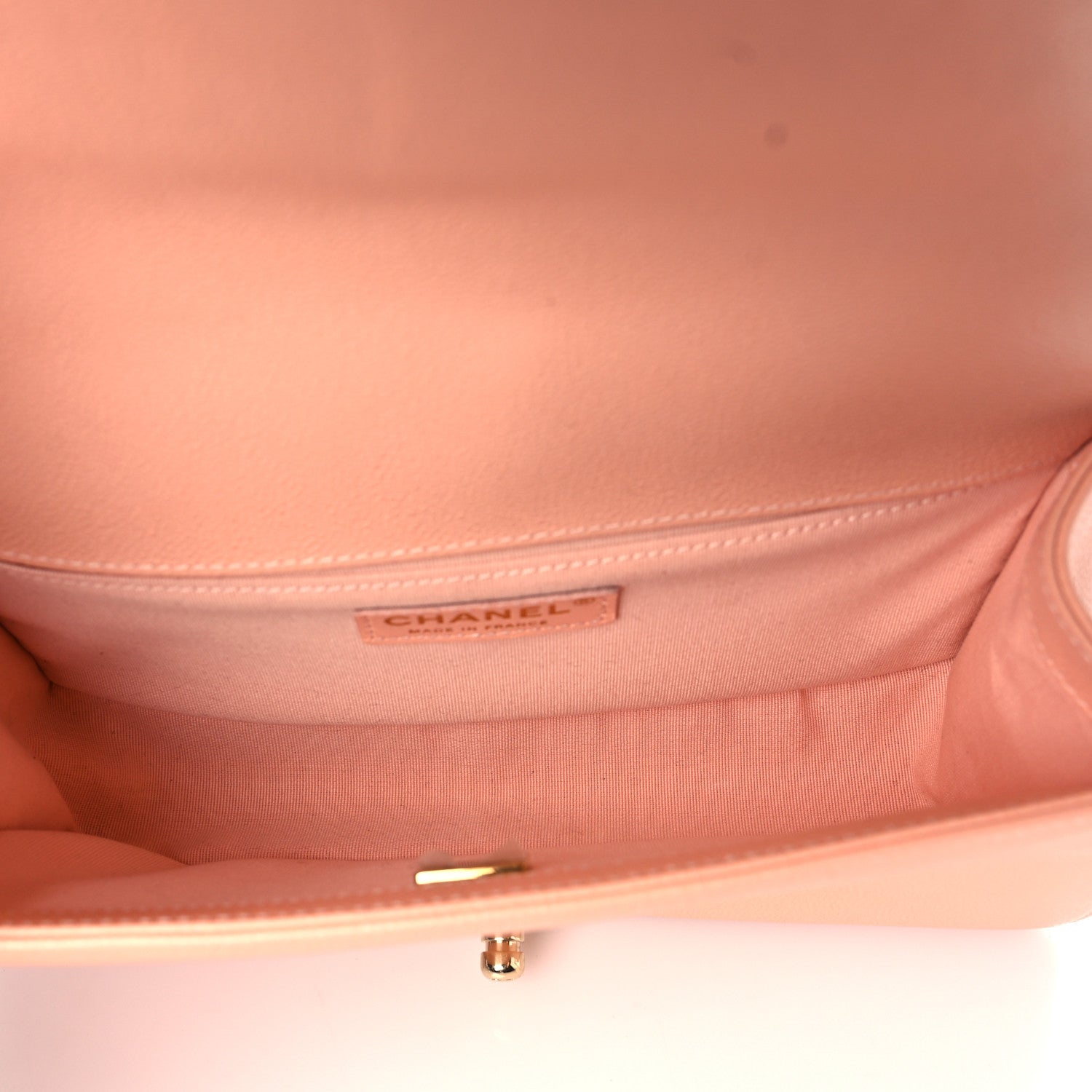 Chanel Caviar Chevron Quilted Medium Boy Flap Light Orange 5 of 10