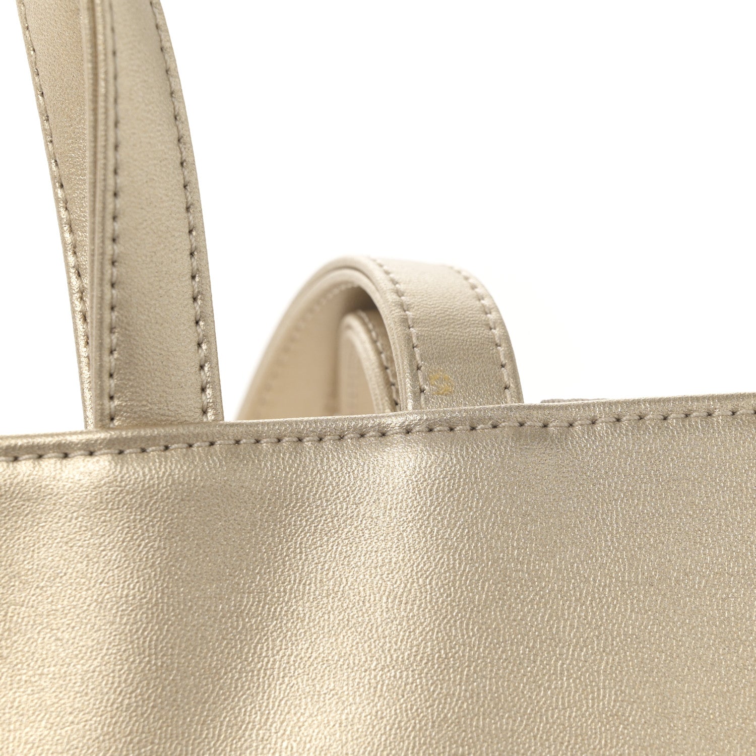 Telfar Metallic Vegan Leather Medium Shopping Bag Gold 11 of 11