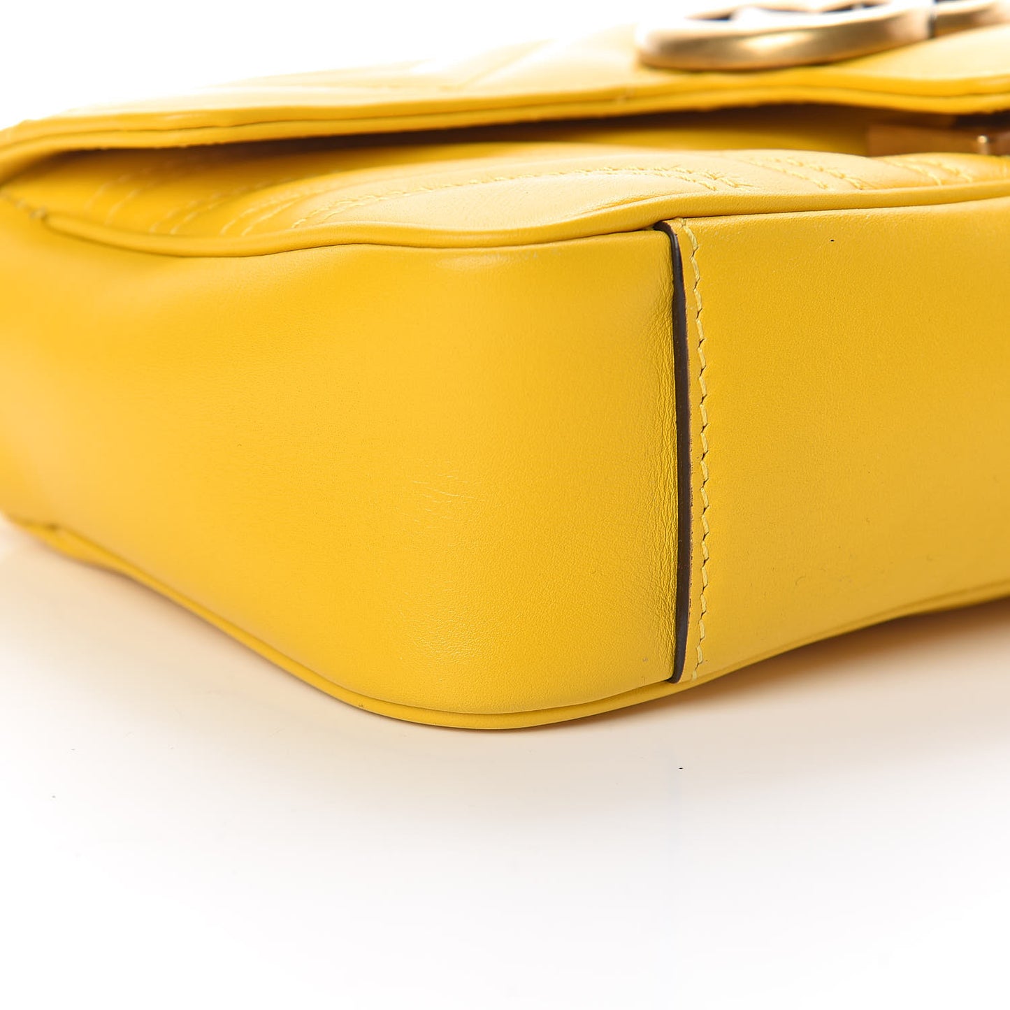Calfskin Matelasse Mini GG Marmont Shoulder Bag Stone Topaz