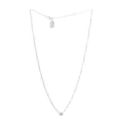 Cartier 18K White Gold Diamond SM D'Amour Pendant Necklace 3 of 4