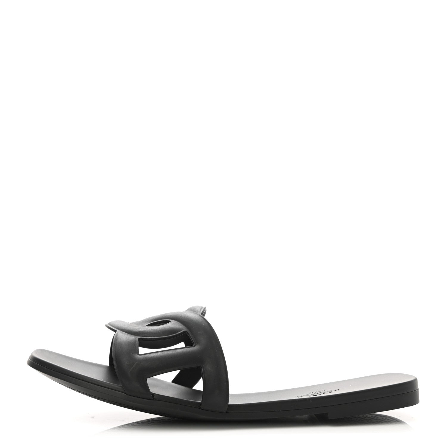Hermes Rubber Aloha Sandals 41 Black 1 of 8