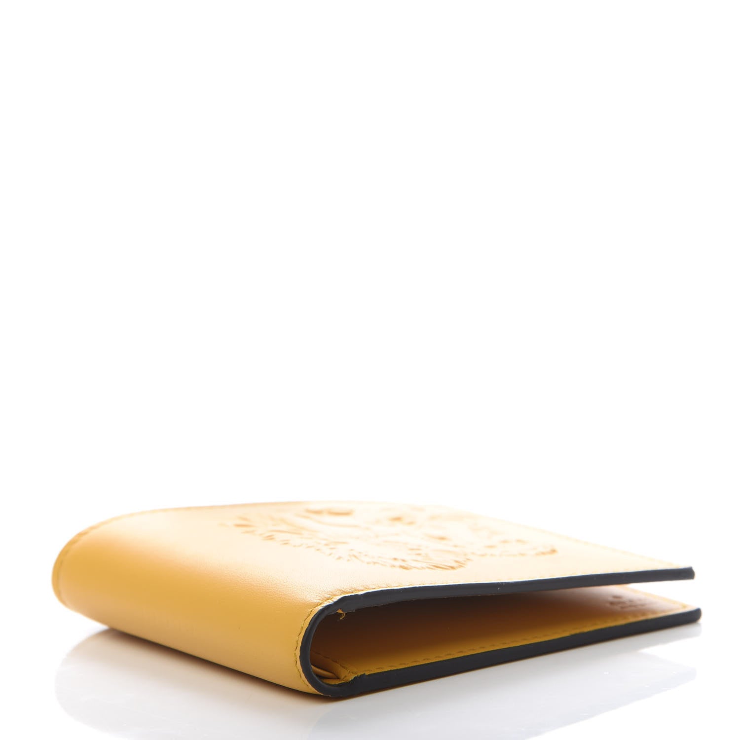 Gucci Calfskin Embossed Tiger Bi-Fold Wallet Yellow 4 of 8
