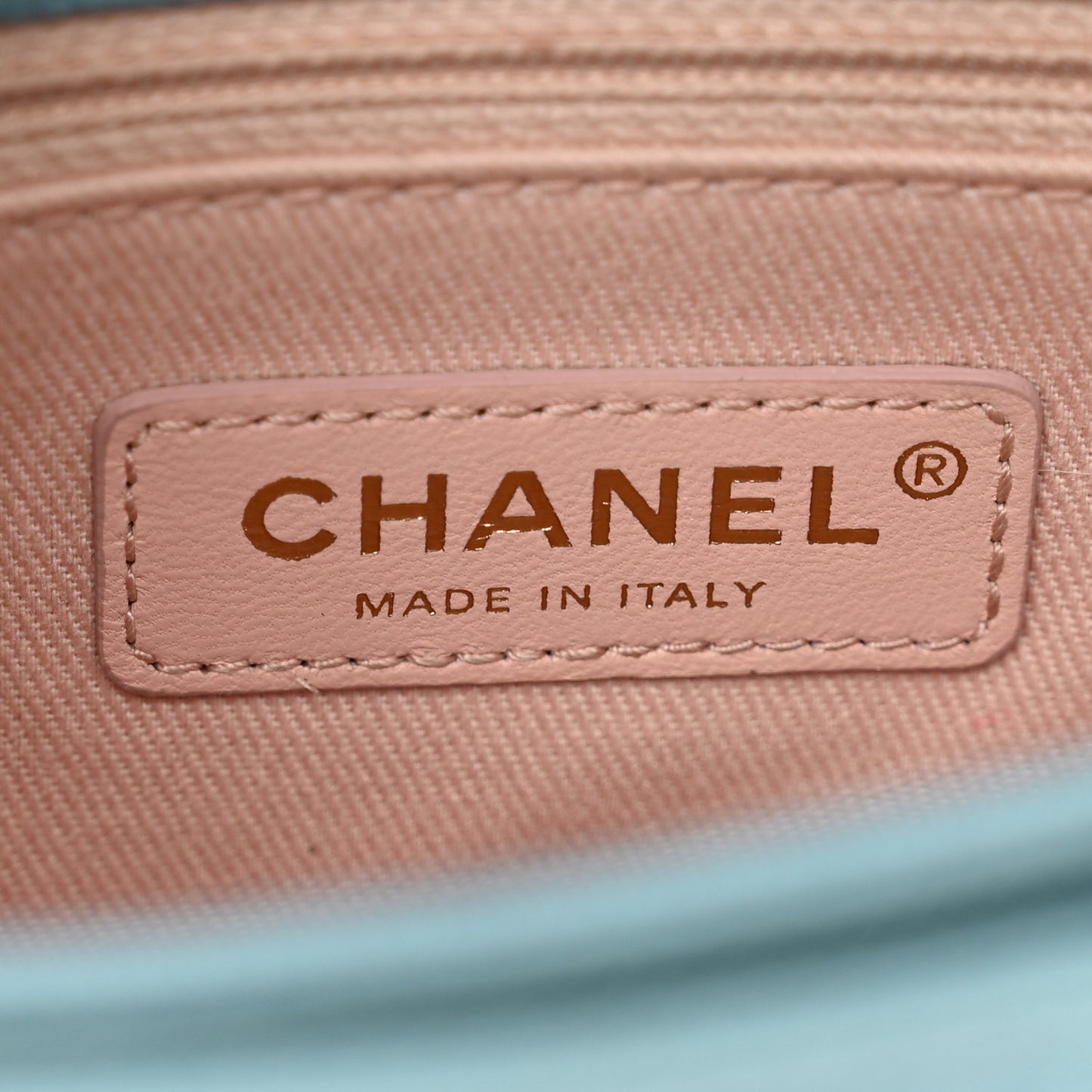 Grained Calfskin Quilted Small Cuba Top Handle Flap Blue