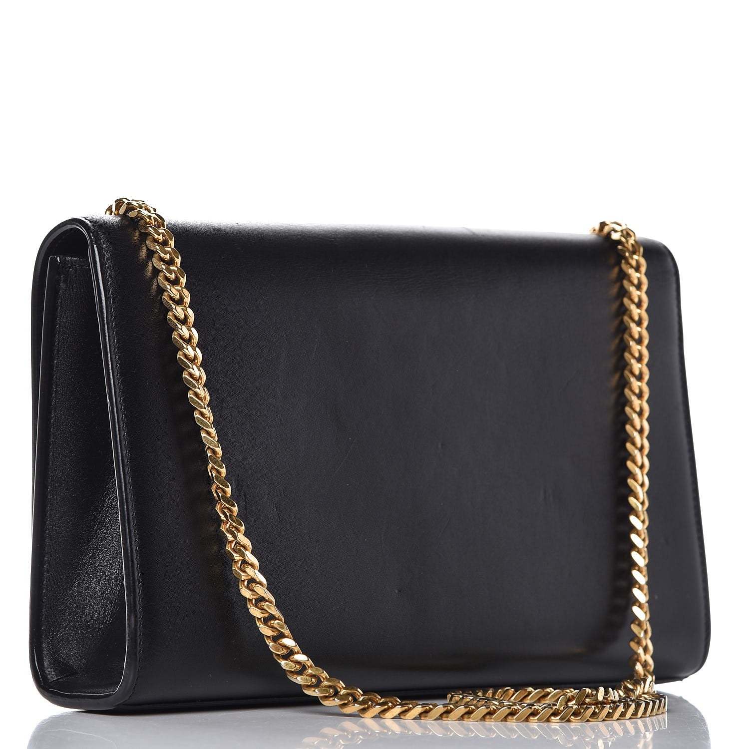Saint Laurent Smooth Calfskin Medium Classic Monogram Kate Tassel Satchel Black 3 of 9