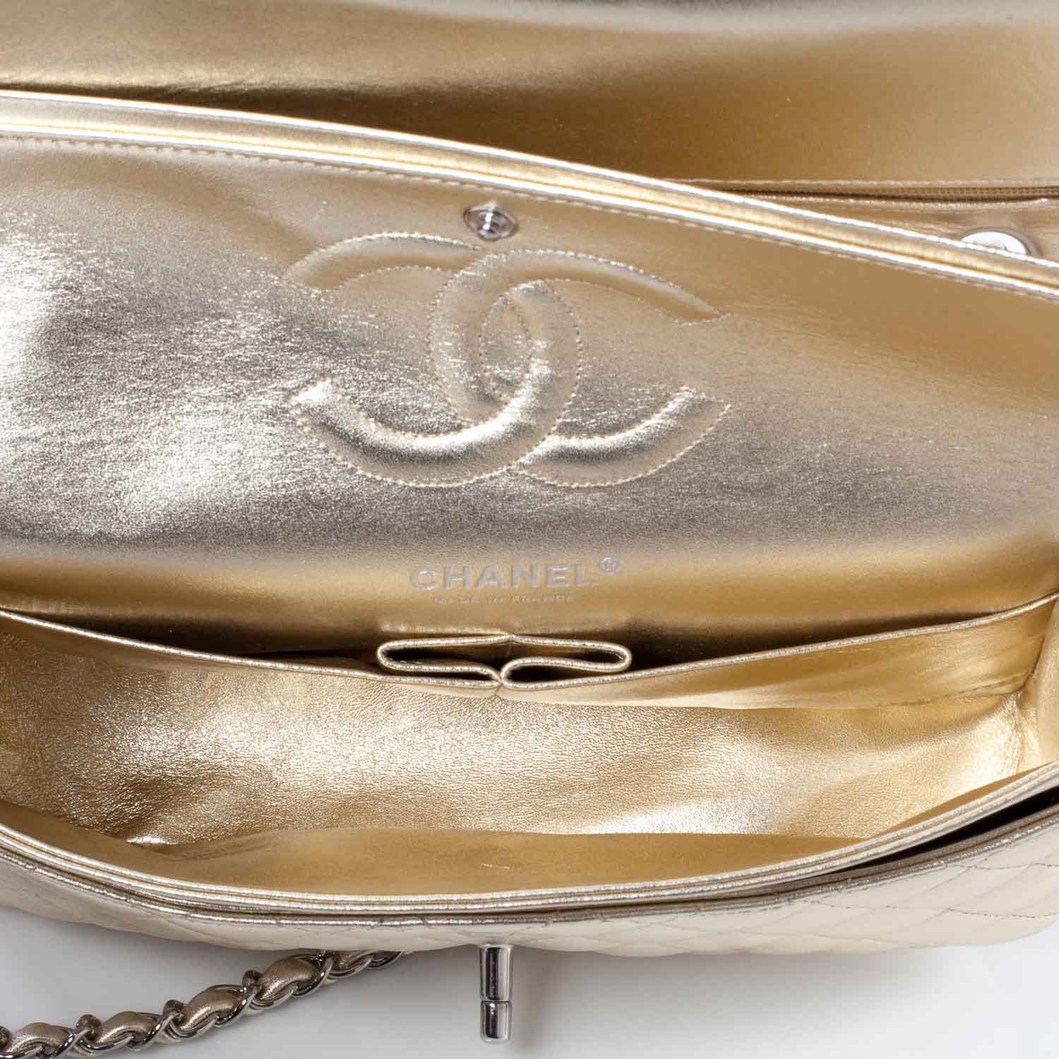 Chanel Lambskin Medium Double Flap Gold 8 of 10