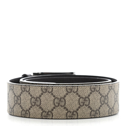 Gucci GG Supreme Monogram Plaque Belt 85 34 Dark Brown 2 of 5