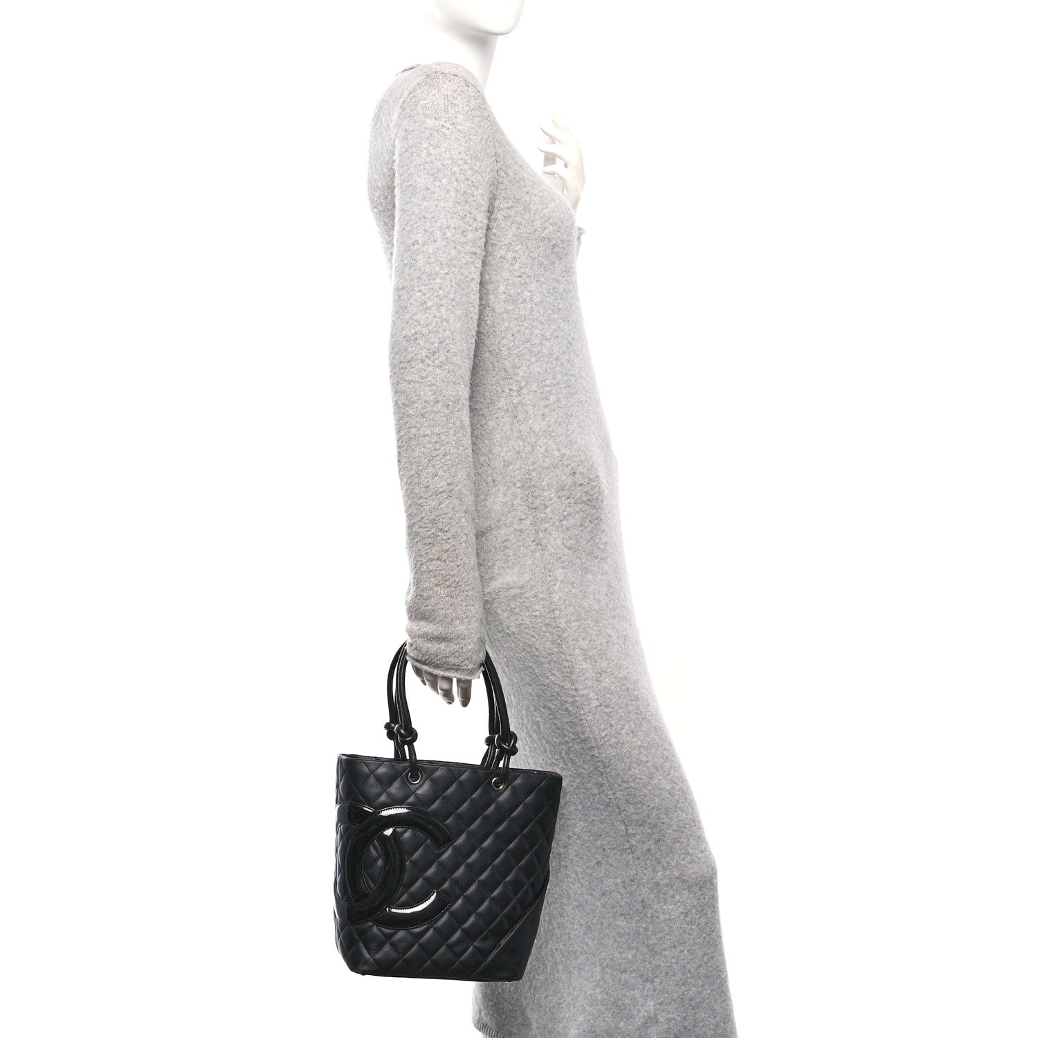 Chanel Calfskin Quilted Medium Cambon Tote Black 2 of 10