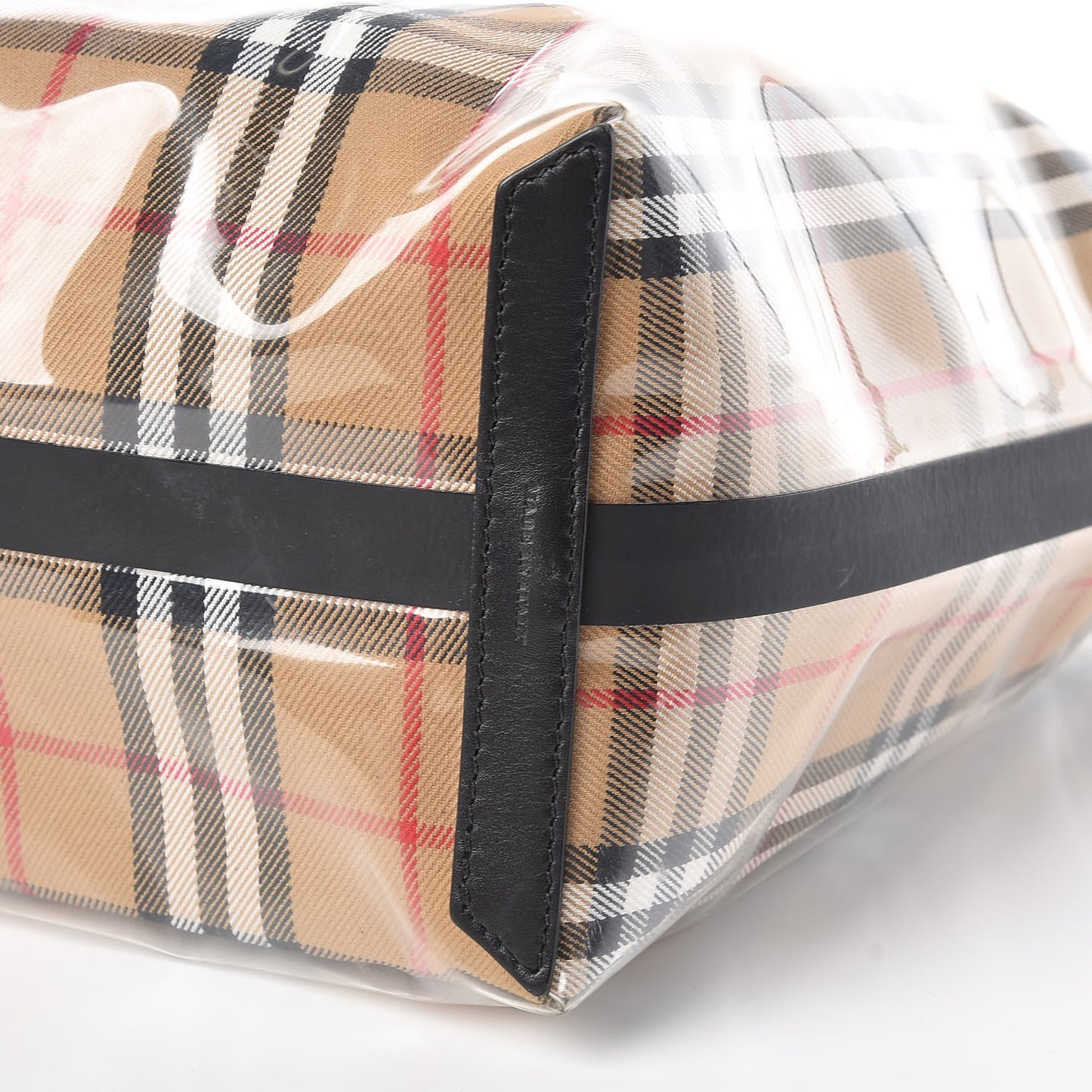 Vintage Check Transparent Large The Giant Reversible Tote Black