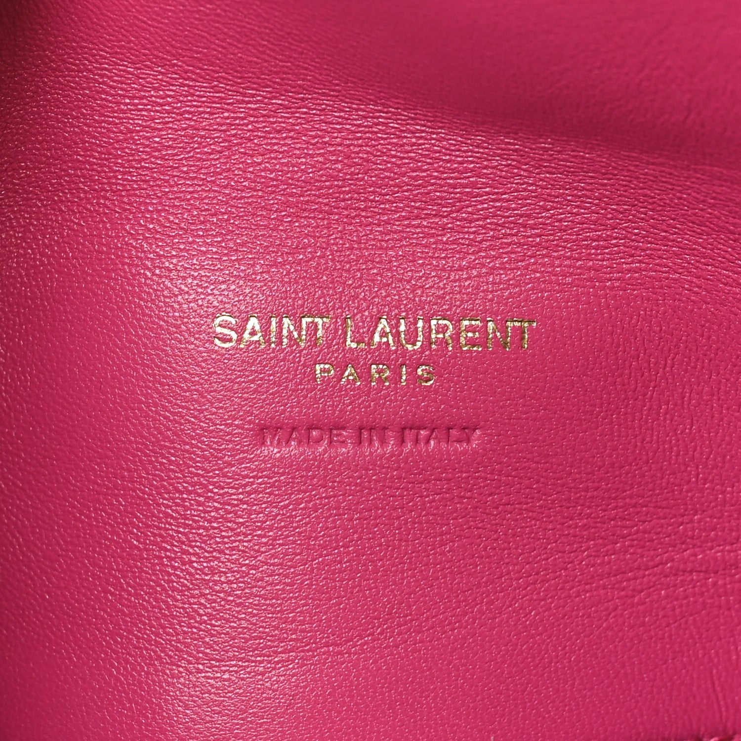 Saint Laurent Boucle Tweed Quilted Loulou Puffer Monogram Pouch Clutch Magenta 7 of 10