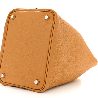 Hermes Taurillon Clemence Swift Eclat Picotin Lock 18 PM Sesame Lime 10 of 11
