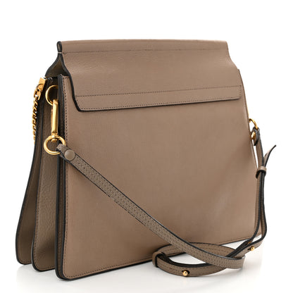 Chloe Calfskin Suede Medium Faye Shoulder Bag Motty Grey 3 of 12