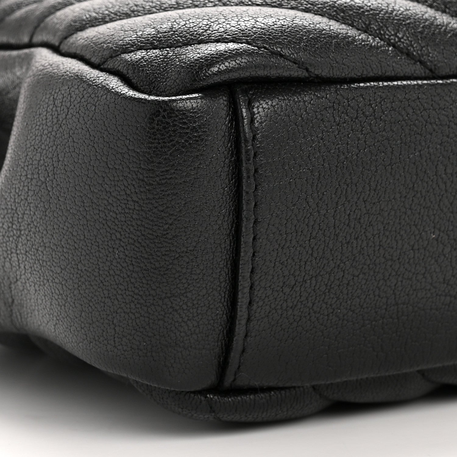 Saint Laurent Sheepskin Matelasse Chevron Monogram Medium College Bag Black 9 of 14