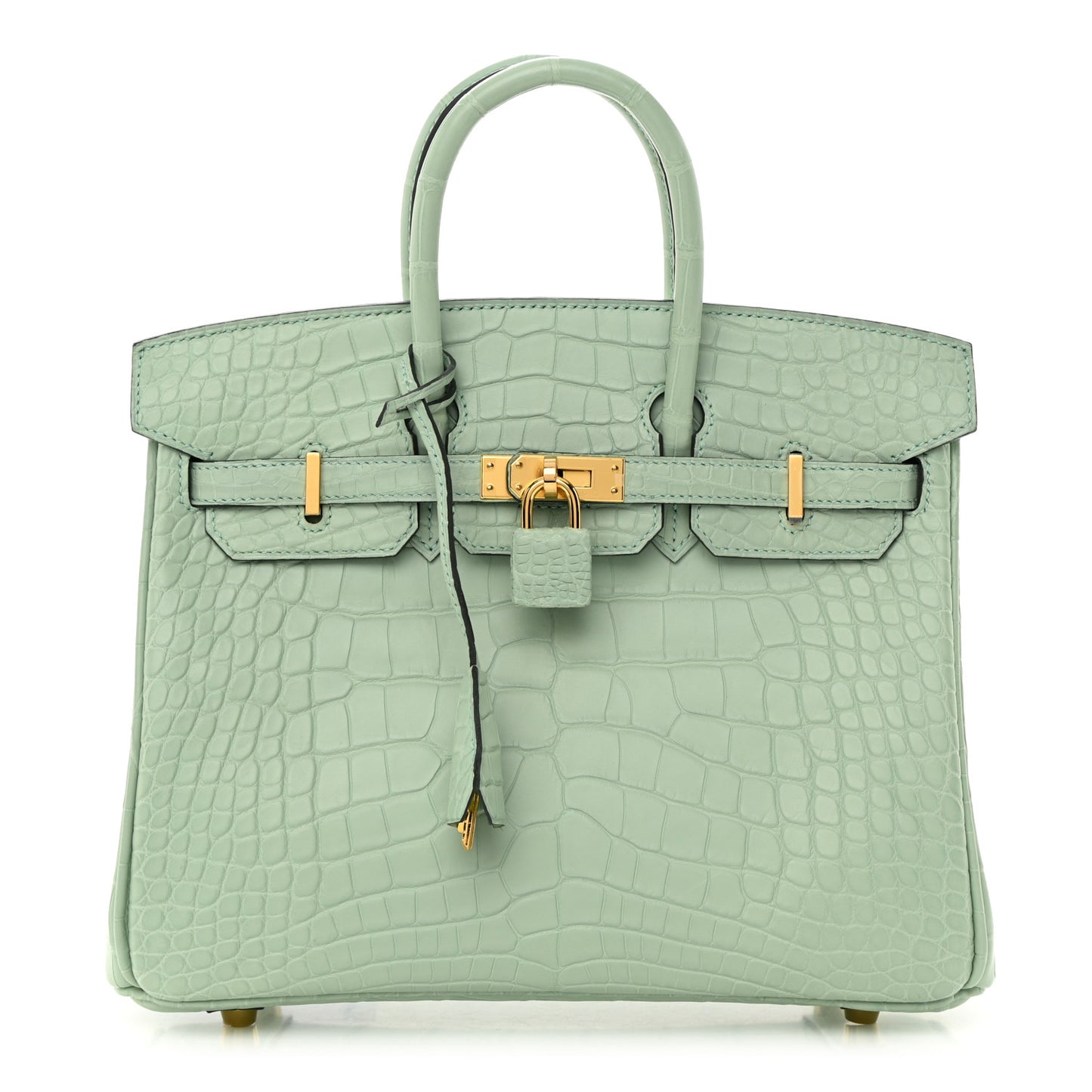 Matte Alligator Birkin 25 Vert D'eau