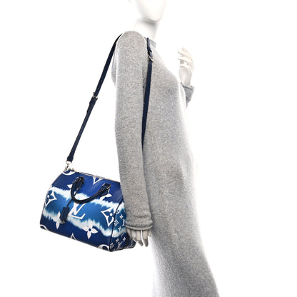 Louis Vuitton Monogram Escale Speedy Bandouliere 30 Blue 2 of 9